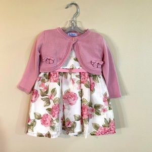 Little Girls Dress and Cardigan
